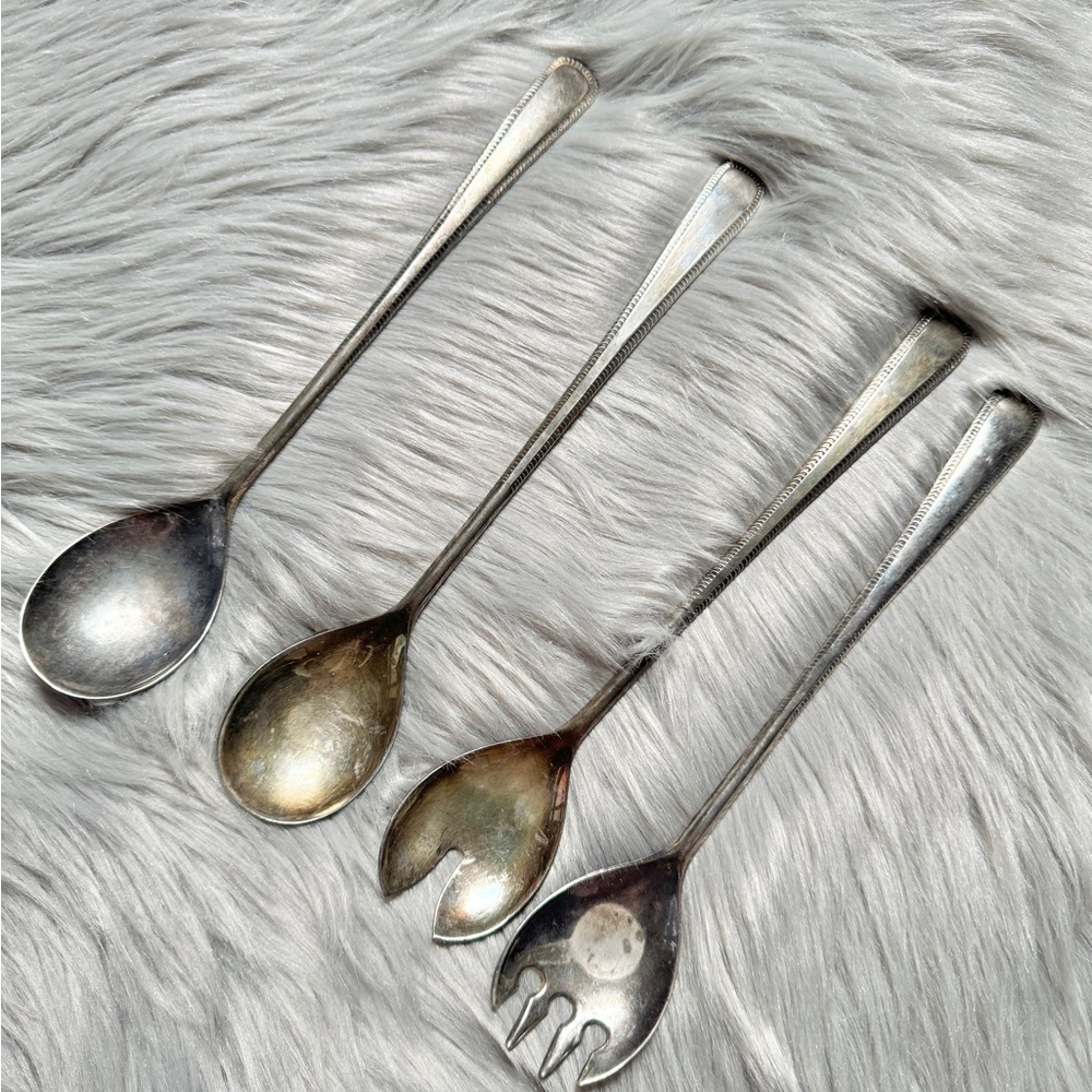 Vintage Brama England Silver Plate Serving Set